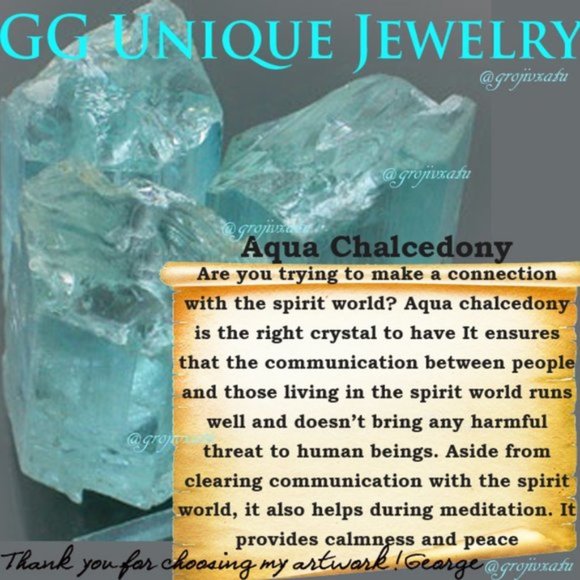 Sterling Silver 925 Ring Aqua Blue Chalcedony Gems Unique Designer Silversmith - Picture 9 of 15